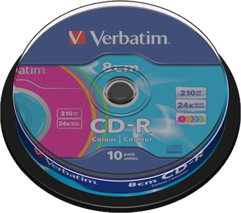 Picture of Verbatim 43413 CD-R 8cm Colour 10x