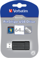 Picture of Verbatim 49065 64GB PinStripe USB Drive