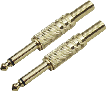 Picture of 2 X 6.35mm Jack Male gold color