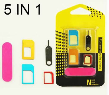  5 in 1 Nano Sim Card Adapters