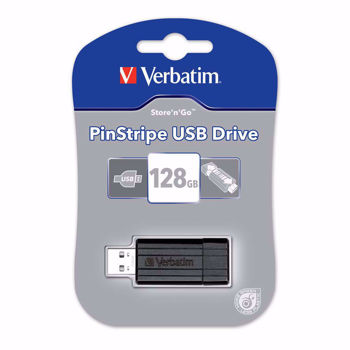 Verbatim Store n Go Pinstripe 128GB USB 2.0 black memory stick
