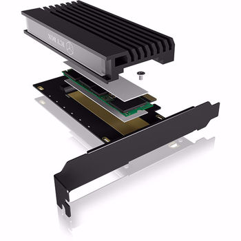 RAIDSONIC ICY BOX IB-PCI214M2-HSL PCIE CARD WITH M.2 M-KEY SOCKET FOR ONE M.2 NVME SSD