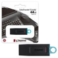 Kingston DataTraveler Exodia 64GB USB 3.2 Flash Drive Black-Teal DTX/64GB