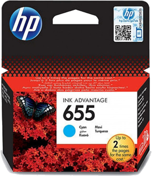 Picture of Δοχείο Μελάνης HP 655 Cyan CZ110AE - Cyan Original Ink Advantage Cartridge