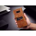 CASEME Vintage Style Wallet PU Leather Mobile Phone Cover Shell for Samsung Galaxy S8 Plus G955 - Brown