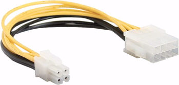 InLine Mainboard power adaptor, InLine, ATX2.0 8pin plug -> 12V ATX1.3 4pin jack, 15cm