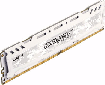 Ballistix 8GB Sport LT Series DDR4 2666 MHz SR UDIMM Memory Module (White) 