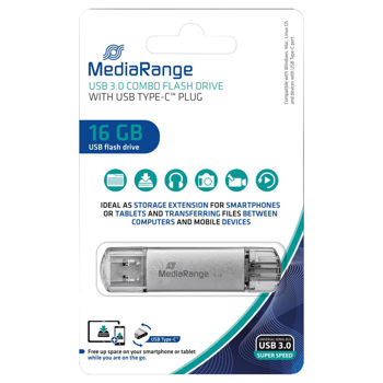 MediaRange USB 3.1 USB/ Type-C Combo Flash Drive 16GB