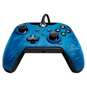 PDP Wired Controller with Cable for PC and Xbox One Revenant Blue