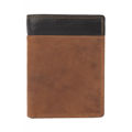 High quality Hunter leather portrait format wallet with double seam