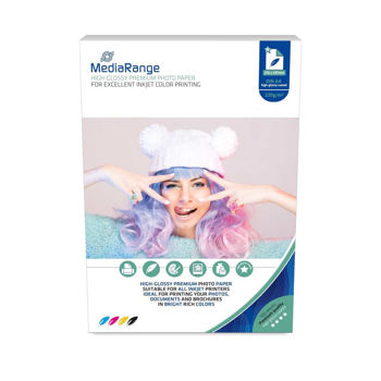 Φωτογραφικό Χαρτί MediaRange για Inkjet Εκτυπωτές A4 High-Glossy 220g/m² 100 Φύλλα (MRINK103)