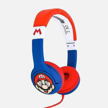 OTL Super Mario Ασύρματα/Ενσύρματα On Ear Παιδικά Ακουστικά Μπλε