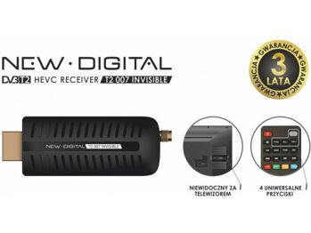 TV tuner New Digital DV3 T2 007 Invisible DVB-T2 