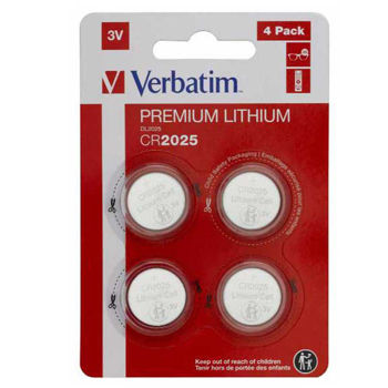  Verbatim CR2025 3V Lithium Battery (4 pack)
