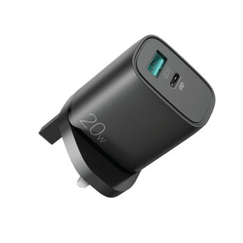 Joyroom USB-A & USB-C Wall Adapter 20W Black (L-QP205)