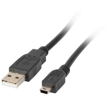 MediaRange MRCS113 Charge and sync cable, USB 2.0 to mini USB 2.0 B plug, 1.5m, black