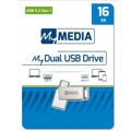 MyMedia Dual 2-in-1 USB-C Flash Drive, 16GB - by Verbatim - 69268