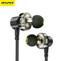 Awei Z1 In-ear Wire Control Earphone Dual Dynamic Units Earbuds - Black
