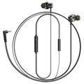 Awei Z1 In-ear Wire Control Earphone Dual Dynamic Units Earbuds - Black
