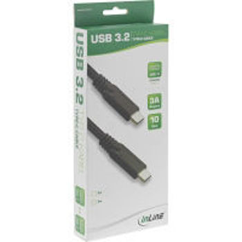 InLine® USB 3.2 Gen.1x2 Cable, USB Type-C male/male, black, 3m