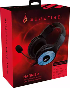 SureFire Harrier 360 Surround Sound USB  RGB Gaming Headset