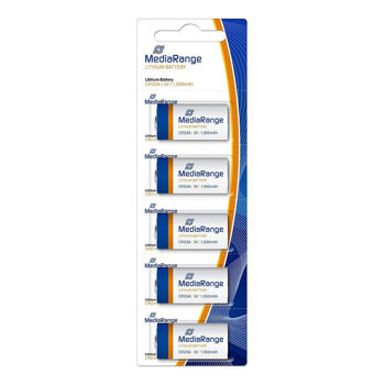 MediaRange Lithium Batteries, CR123A|3V, Pack 5 