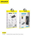 Awei P129K 10000mAh Powerbank - Solar Charging - Strong LED Light 