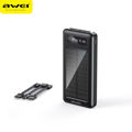 Awei P129K 10000mAh Powerbank - Solar Charging - Strong LED Light 