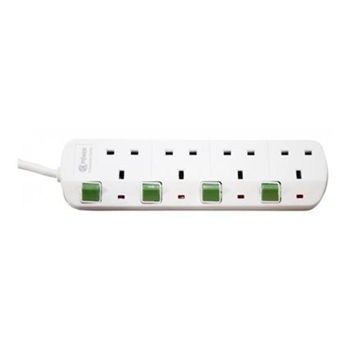 GK Power 4 Way UK Plug Power Extension Multi Socket