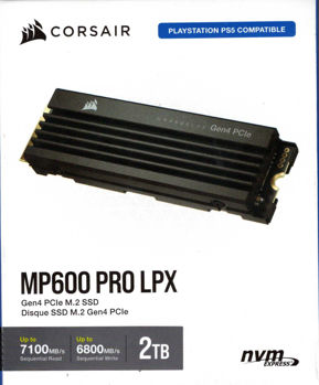 Corsair MP600 PRO LPX with Heatsink 2TB M.2 PCIe Gen 4 NVMe SSD/Solid State Drive PC/PS5 * PS5 COMPATIBLE *