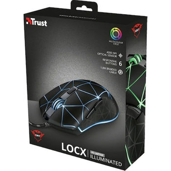 Trust GXT 133 Locx RGB Gaming Ποντίκι 4000 DPI Μαύρο