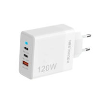 KOUVOLSEN Αντάπτορας φόρτισης Fast Charge με 3 θύρες USB-A & Type-C – 120W CX-180B – White