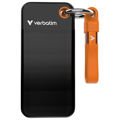 Verbatim Pocket SSD 1TB External SSD USB 3.2 Gen 2, up to 1000MB/s Read & Write Portable Hard Drive for PC, Mac & Console, Black/Orange