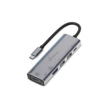 MediaRange MRCS511 USB Type-C 5-in-1 Multiport Adapter με 2x HDMI, 2x USB 2.0 & USB-C PD 84W - Ασημί